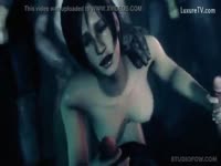 Petite slut gets dominate by a zoophilia monster cock